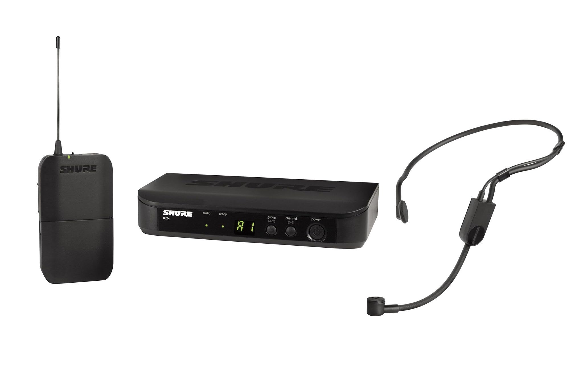 Shure BLX14/P31 Wireless Microphone System with PGA31 Headset Mic - 14-Hour Battery Life, 300 ft UHF Range | Bodypack Transmitter & Single Channel Receiver | H10 Band (BLX14/P31-H10) | Perfect for Live Performances, Presentations & Public Speaking