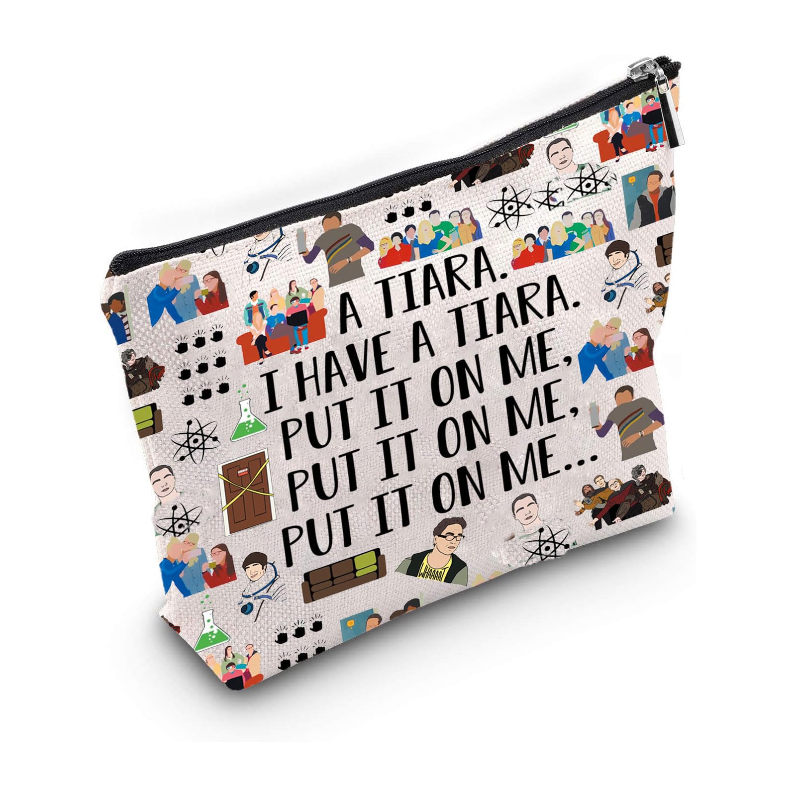 The Big Bang Theory TV Show Makeup Bag - Zipper Pouch for Cosmetics & Accessories | Perfect Gift for Fans & Show Lovers | Great for Travel, School & Daily Use