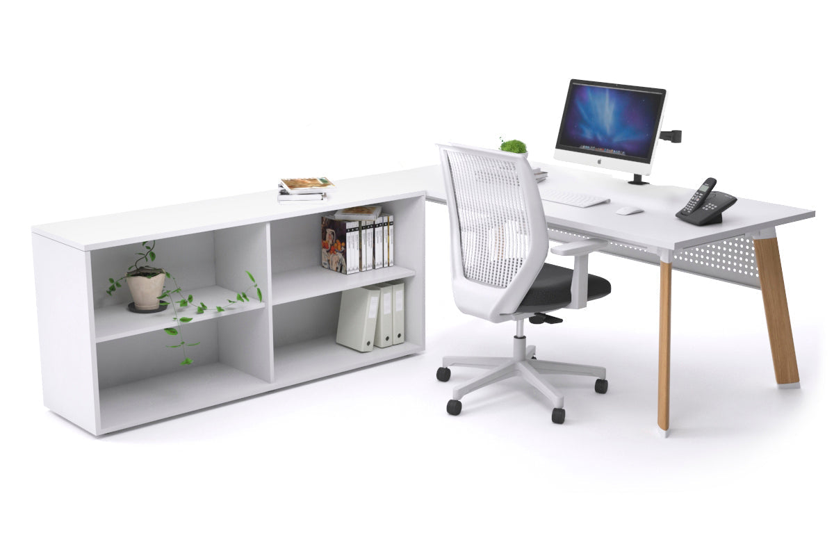 Switch Executive Wood Imprint Frame with Uniform Spine - 1800L x 800W with Cable Scallop | Perfect for Office Desks, Conference Rooms & Home Workspaces