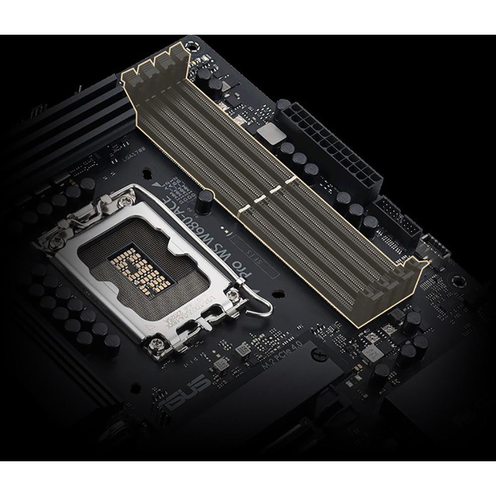 ASUS PRO WS W680-ACE Workstation Motherboard - Intel W680 Chipset, LGA 1700 Socket, DDR5 Support - Ideal for Professional Workstations, Content Creation & High-Performance Computing
