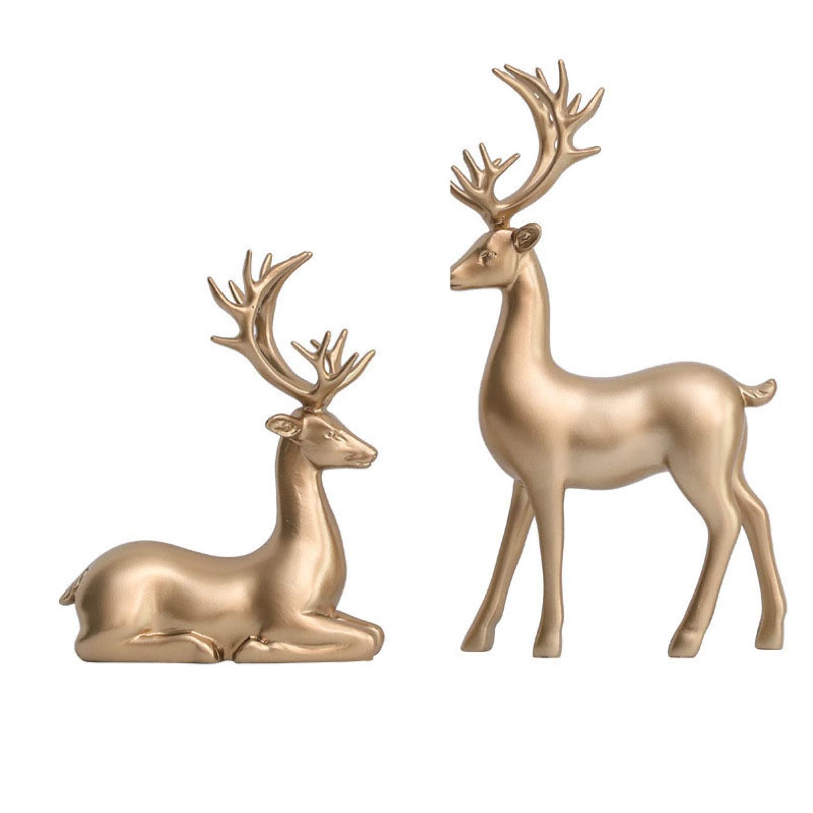 Nordic Marble Deer Statue - Modern Elk Sculpture for Luxury Home Decor, Handcrafted Wedding Gift & Desktop Decoration - Perfect for Living Room, Office or Wedding Centerpiece