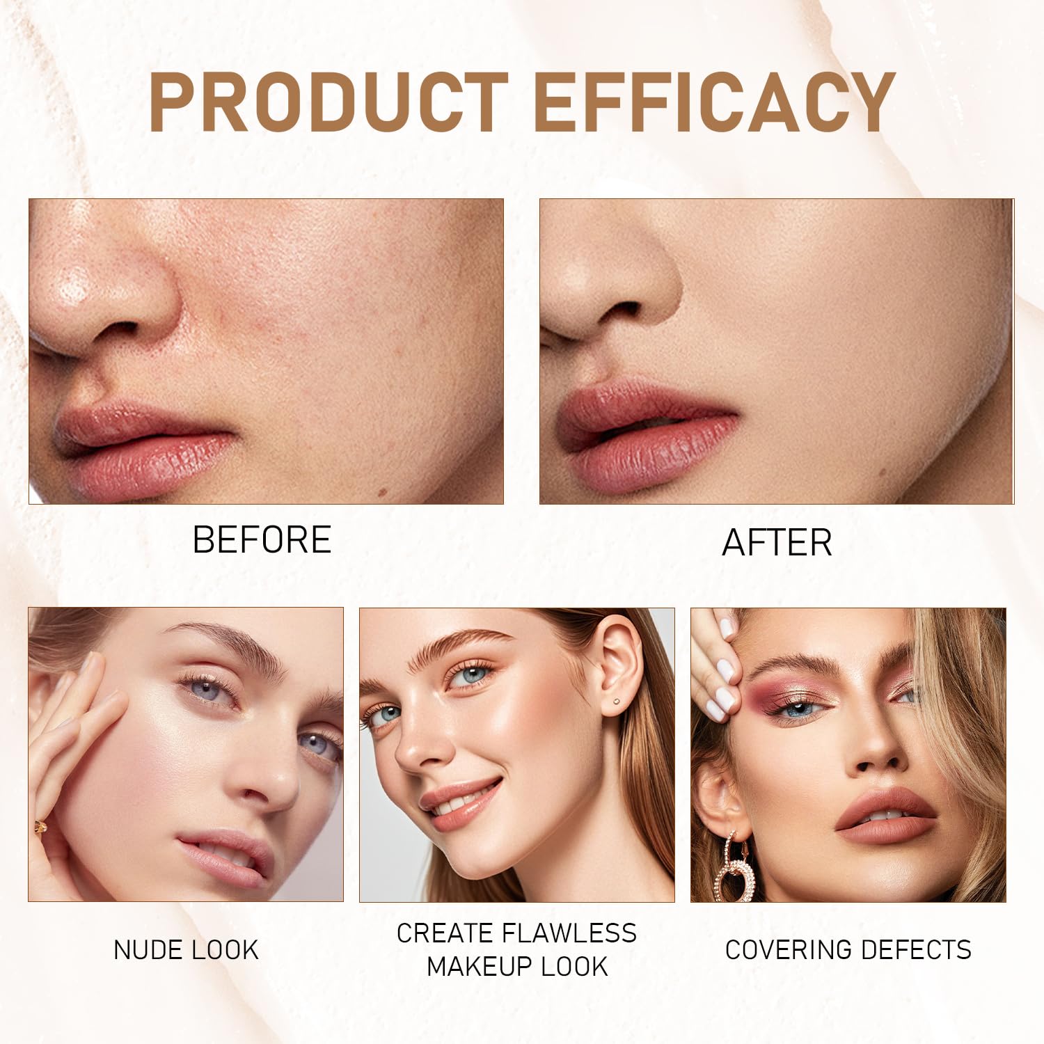 BB Cream Tinted Moisturizer with SPF 30 & Brush - Broad Spectrum Sun Protection, Hydrating Primer & Lightweight Foundation (Ivory, 2PCS) - Perfect for Daily Sun Protection & Natural Makeup Look