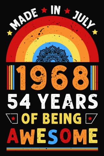 54th Birthday Gift Notebook for Men & Women Born in 1968 - Funny Personalized Lined Journal for Husband, Wife - Vintage 1968 Themed Present - Perfect for Birthday Celebrations, Memory Keeping & Daily Journaling