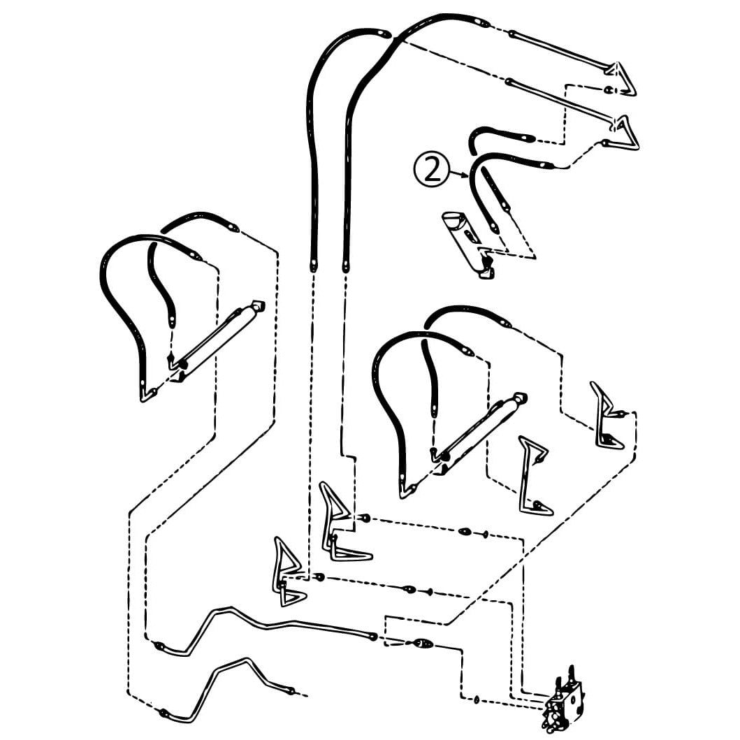 Bobcat 7753 Hydraulic Hose for Loader Bucket Tilt Cylinder - 2