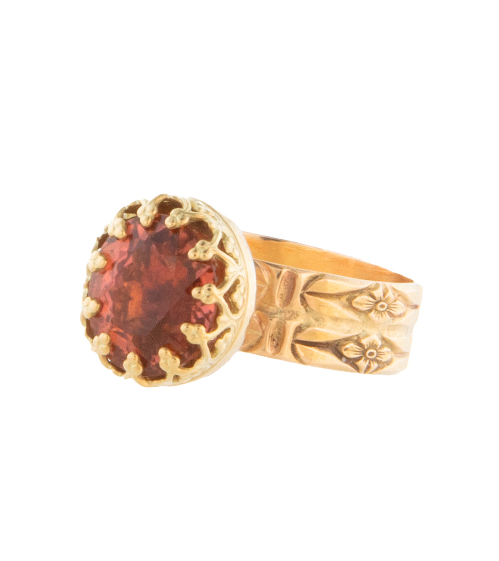 Galit Gold Oval Faceted Tourmaline Ring - Elegant Gemstone Jewelry for Women, Perfect for Weddings, Parties & Special Occasions