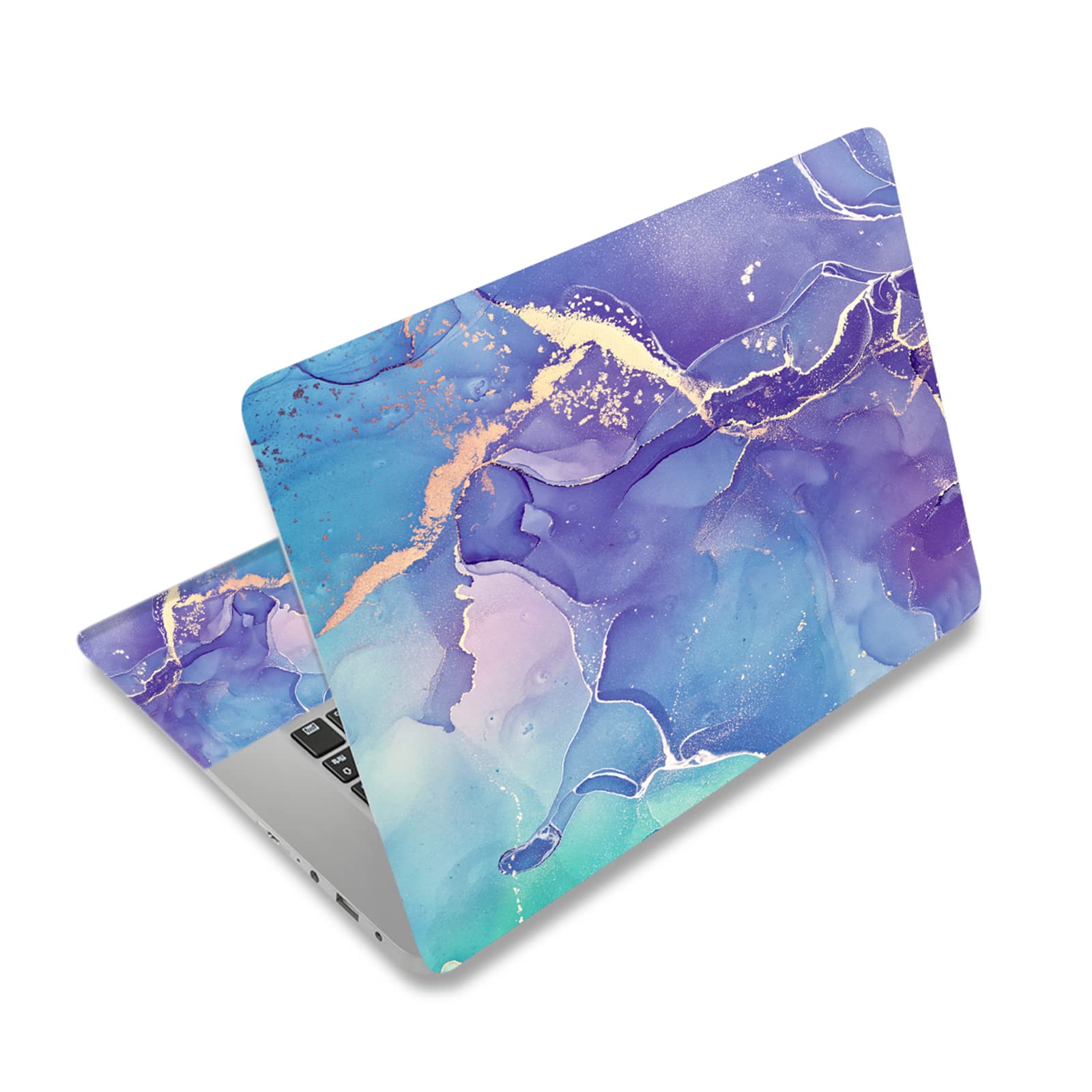 12-15.6 Inch Reusable Laptop Skin Sticker - Purple Marble Decal for HP, Dell, Apple, Acer, Lenovo, Samsung, Asus, Toshiba & Sony Notebooks | Protective Cover for 13 14 15 Inch Laptops - Perfect for School, Office & Travel