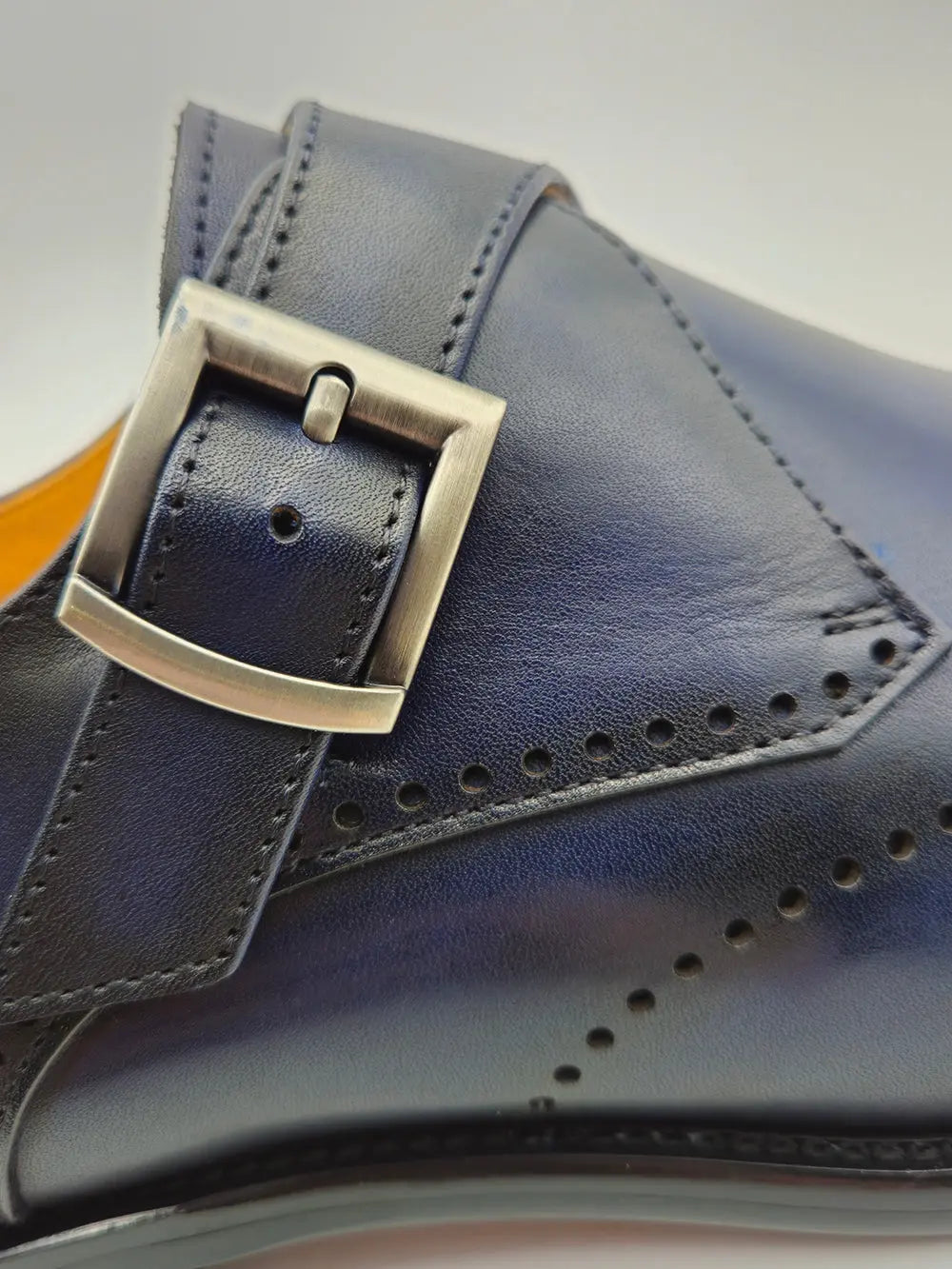 Premium Genuine Calfskin Single Monk Strap Loafers for Men - Classic Dress Shoes for Business, Office & Formal Occasions