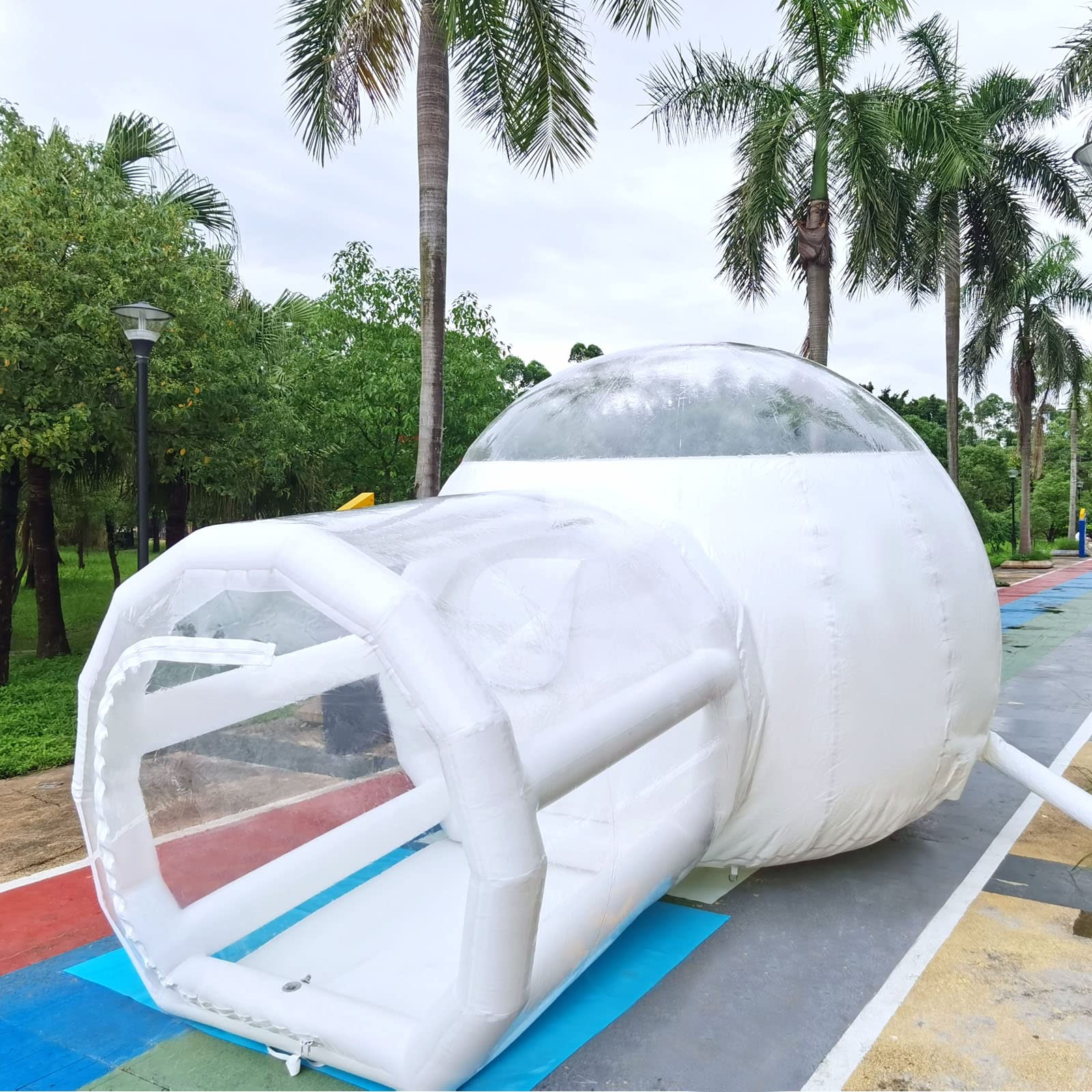 Inflatable Transparent Camping Tent with Blower - Waterproof Bubble Tent for Outdoor Camping, Backyard, Stargazing & Garden Greenhouse - Portable Inflatable Bubble House for Family Adventures