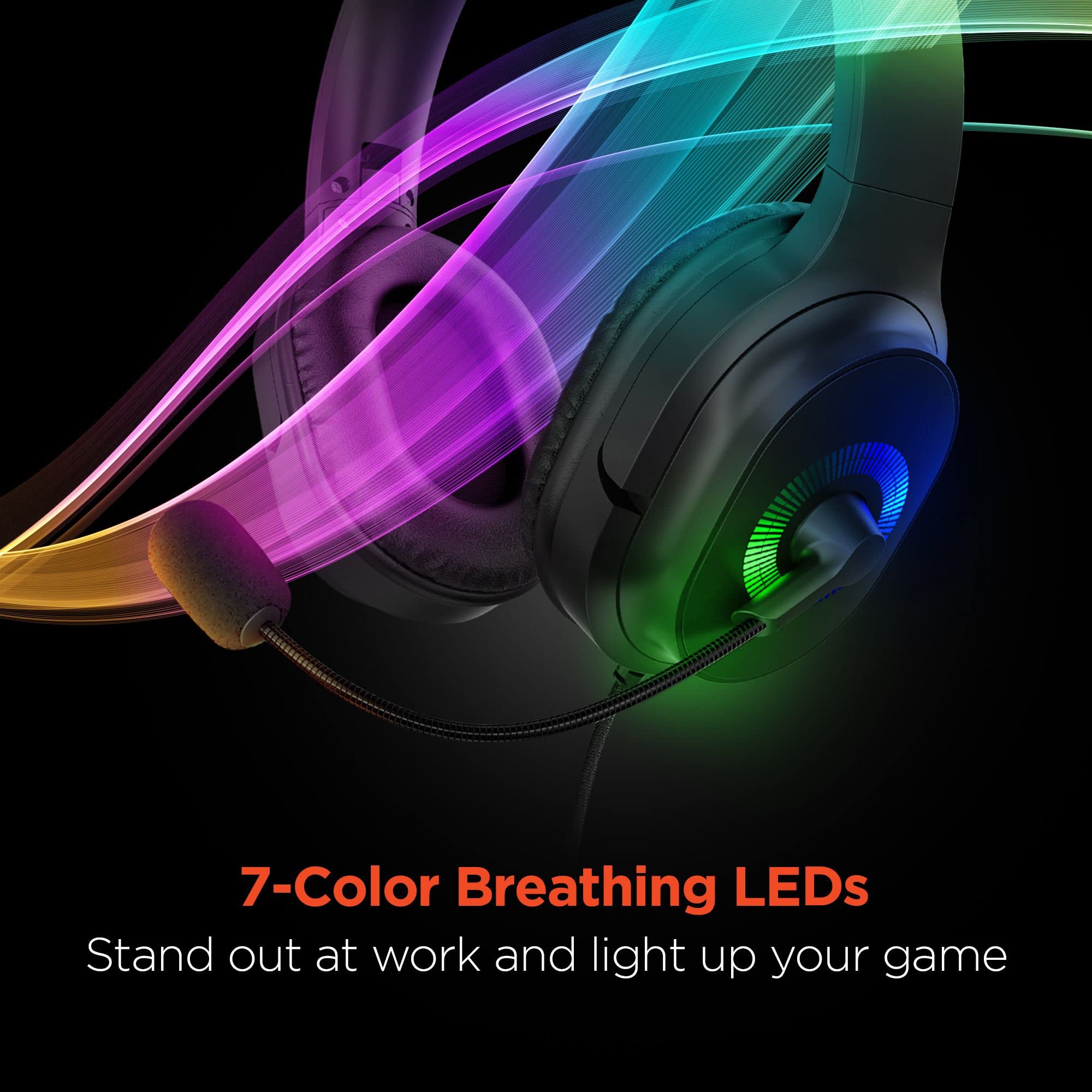 HyperGear Wired Gaming Headset with Microphone - Noise Cancelling Stereo Headphones for PC, Laptop, Tablet, Phone & Console (3.5mm Jack/USB) - Perfect for Online Classes, Work Calls & Gaming Sessions