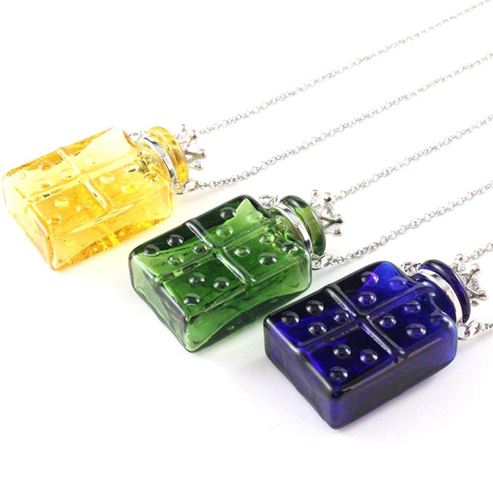 1PC Essential Oil Pendant Necklace for Women - Glass Perfume Vial & Wine Bottle Charm Jewelry - Unique Gift for Her (Perfect for Aromatherapy, Yoga & Special Occasions)