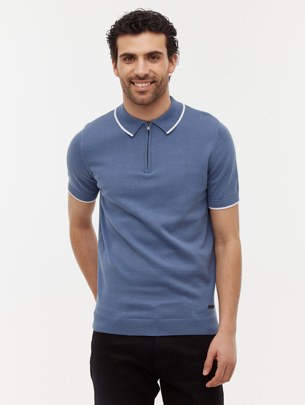 Settio Men's Knit Polo Shirt - Comfortable Casual Short Sleeve Button Down Shirt for Business, Golf & Everyday Wear