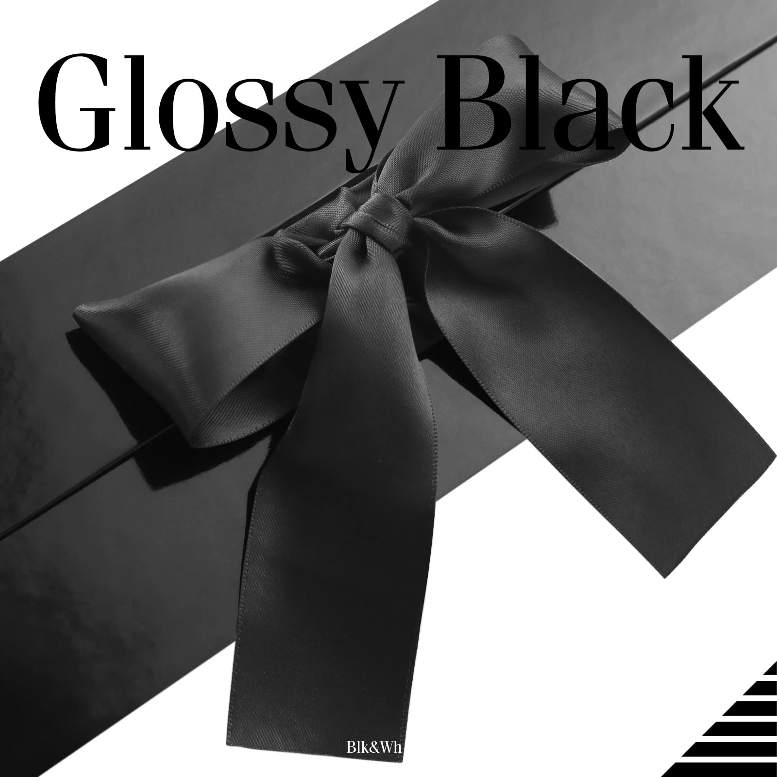 Premium 9x6.5x3.8 Inch Black Magnetic Gift Box with Ribbon - Elegant Glossy Finish for Groomsmen Proposals, Wedding Favors, Jewelry Packaging & Luxury Gift Giving - Perfect for Birthdays, Anniversaries and Special Occasions