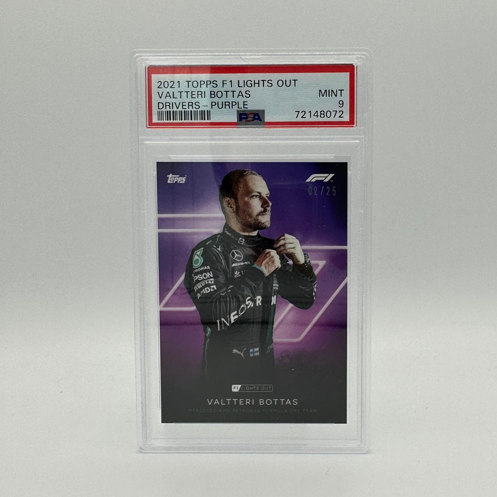 PSA 9 Graded 2002 Valtteri Bottas Purple Parallel Racing Card - Perfect for F1 Collectors & Motorsport Memorabilia Displays