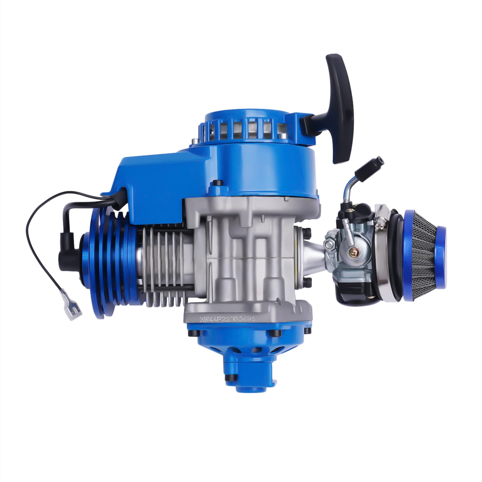 49/50CC 2-Stroke Racing Engine Motor Kit with Pull Start - Complete Motorized Bike Engine for Pocket Bikes, Mini Dirt Bikes, ATVs & Scooters - Perfect for Racing, Off-Road Adventures & DIY Motorcycle Projects