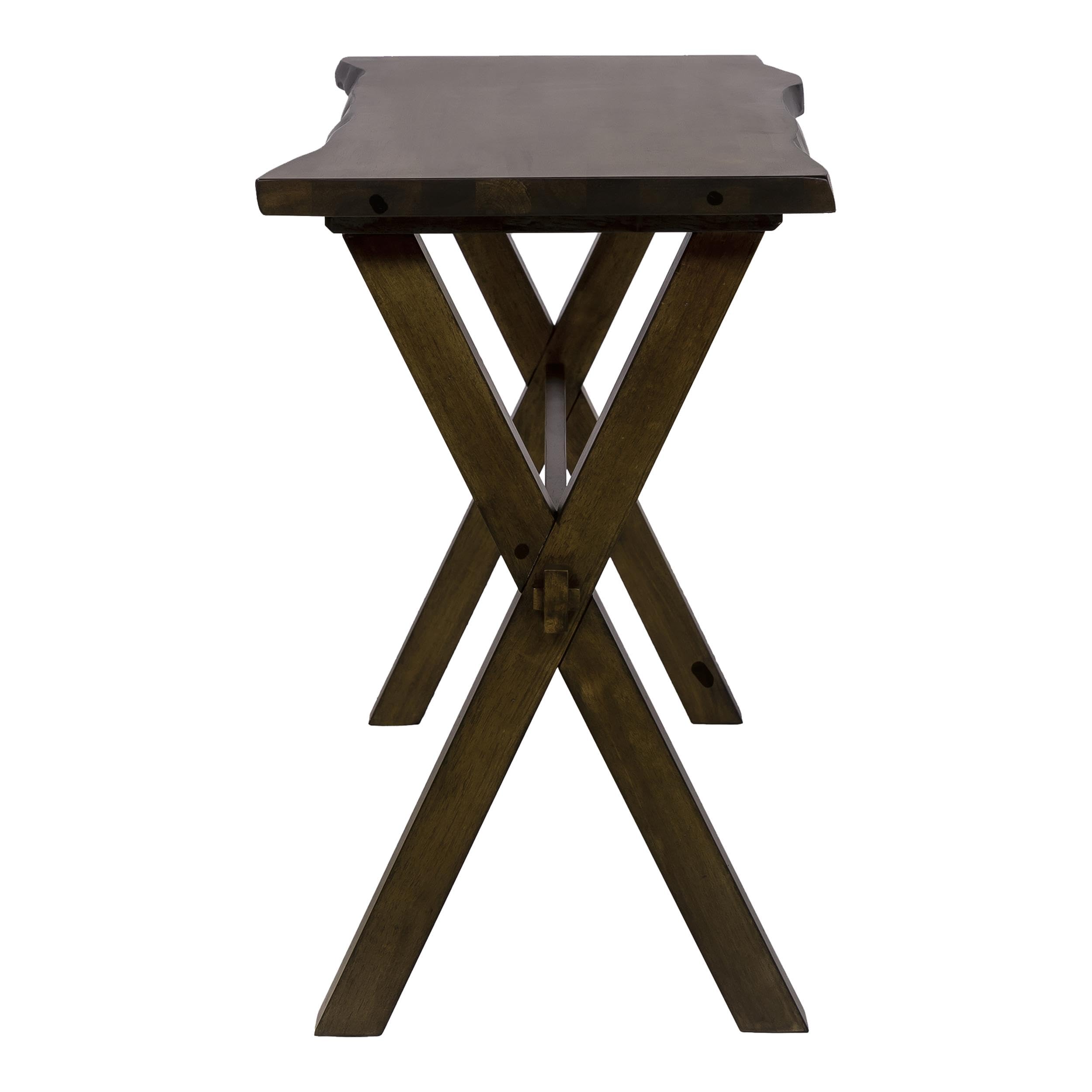 Furniture of America Bradden Transitional Solid Wood Console Table in Walnut - Stylish Entryway & Living Room Accent Table for Home Decor