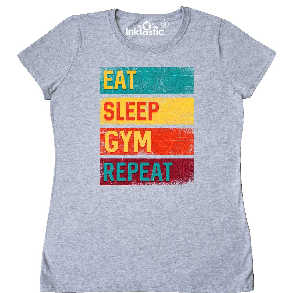 Fitness Eat Sleep Gym Repeat Women's T-Shirt - Workout & Gym Apparel for Active Women - Perfect for Training, Running & Fitness Motivation