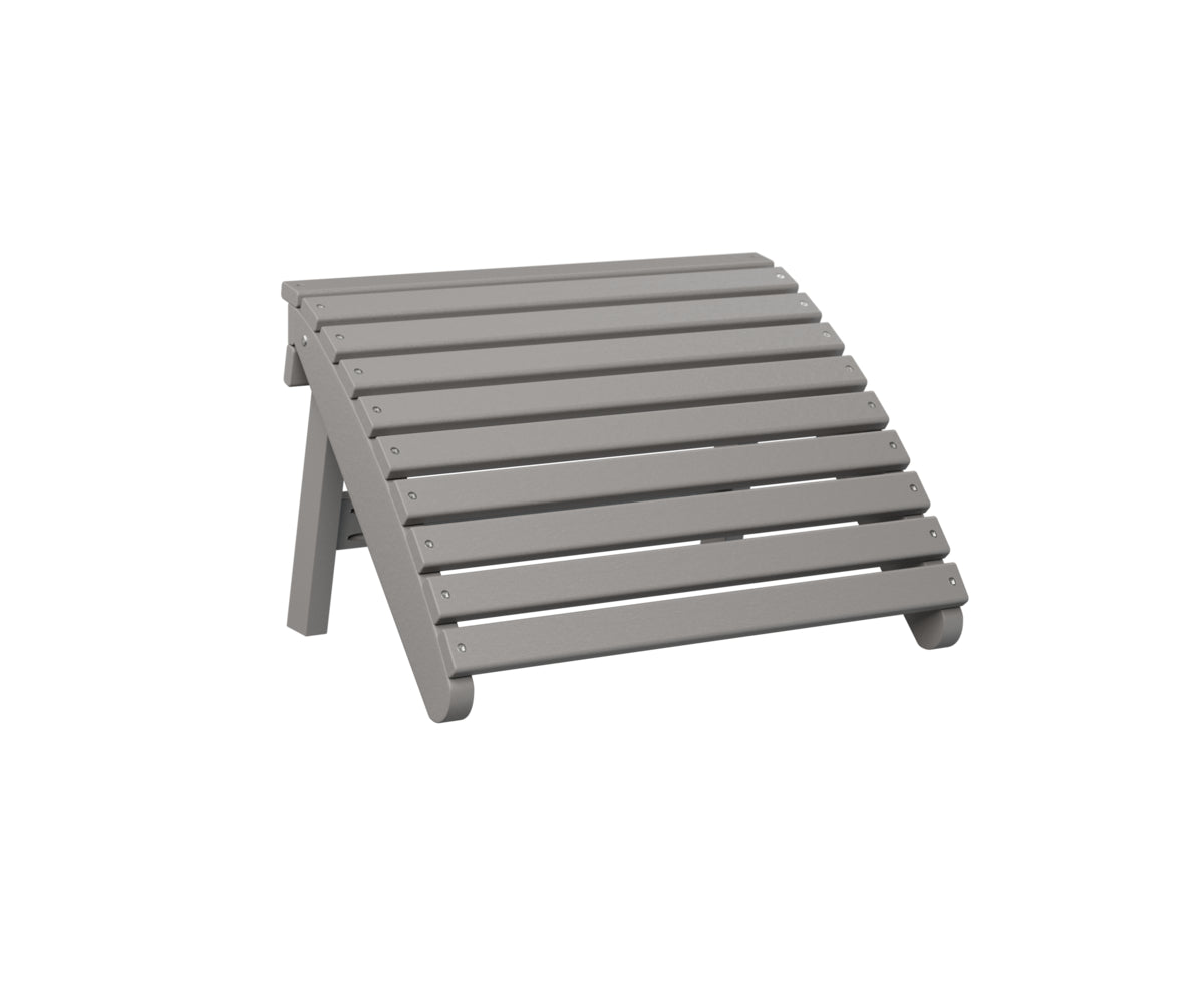 Berlin Gardens Folding Adirondack Footstool - Outdoor Patio Furniture, Portable Foot Rest for Garden, Deck, Poolside & Camping - Lightweight & Durable Design