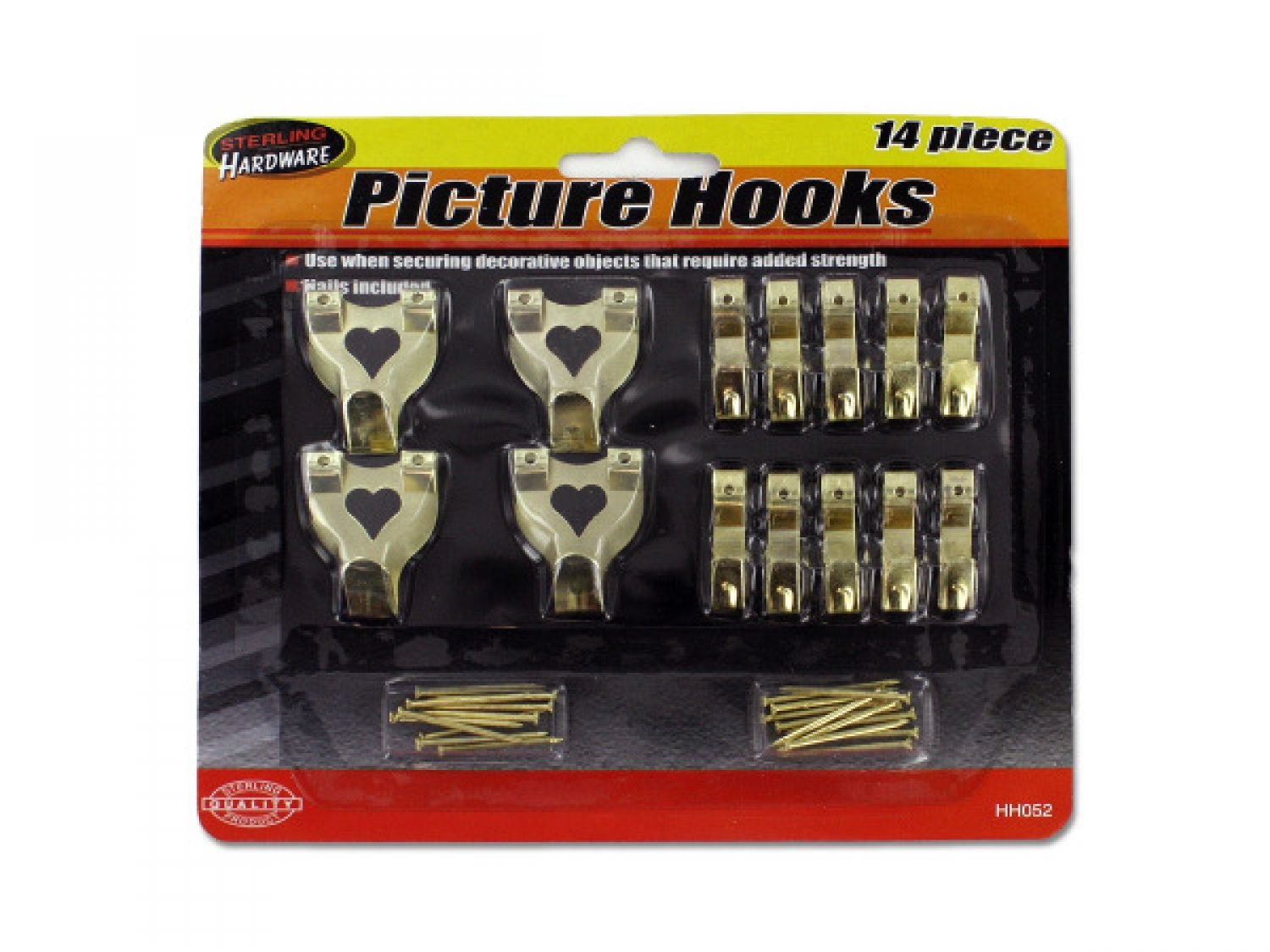 96-Piece Wholesale Picture Hook Set - Heavy Duty Hanging Hardware with Hooks & Prongs for Wall Art, Frames, Mirrors & Home Decor