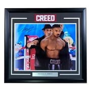 Michael B Jordan & Sylvester Stallone Autographed Creed 16x20 Framed Photo - Limited Edition Collectible for Movie Fans & Memorabilia Enthusiasts - Perfect for Home Theater, Man Cave, or Office Decor