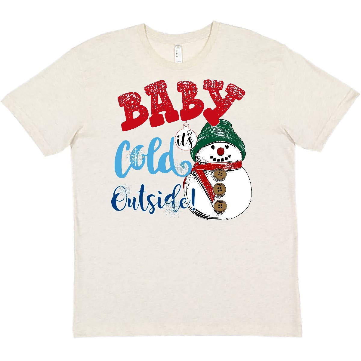 Inktastic Baby It's Cold Outside Graphic T-Shirt - Soft Cotton Casual Tee for Women & Men - Perfect for Winter, Christmas & Holiday Gifts