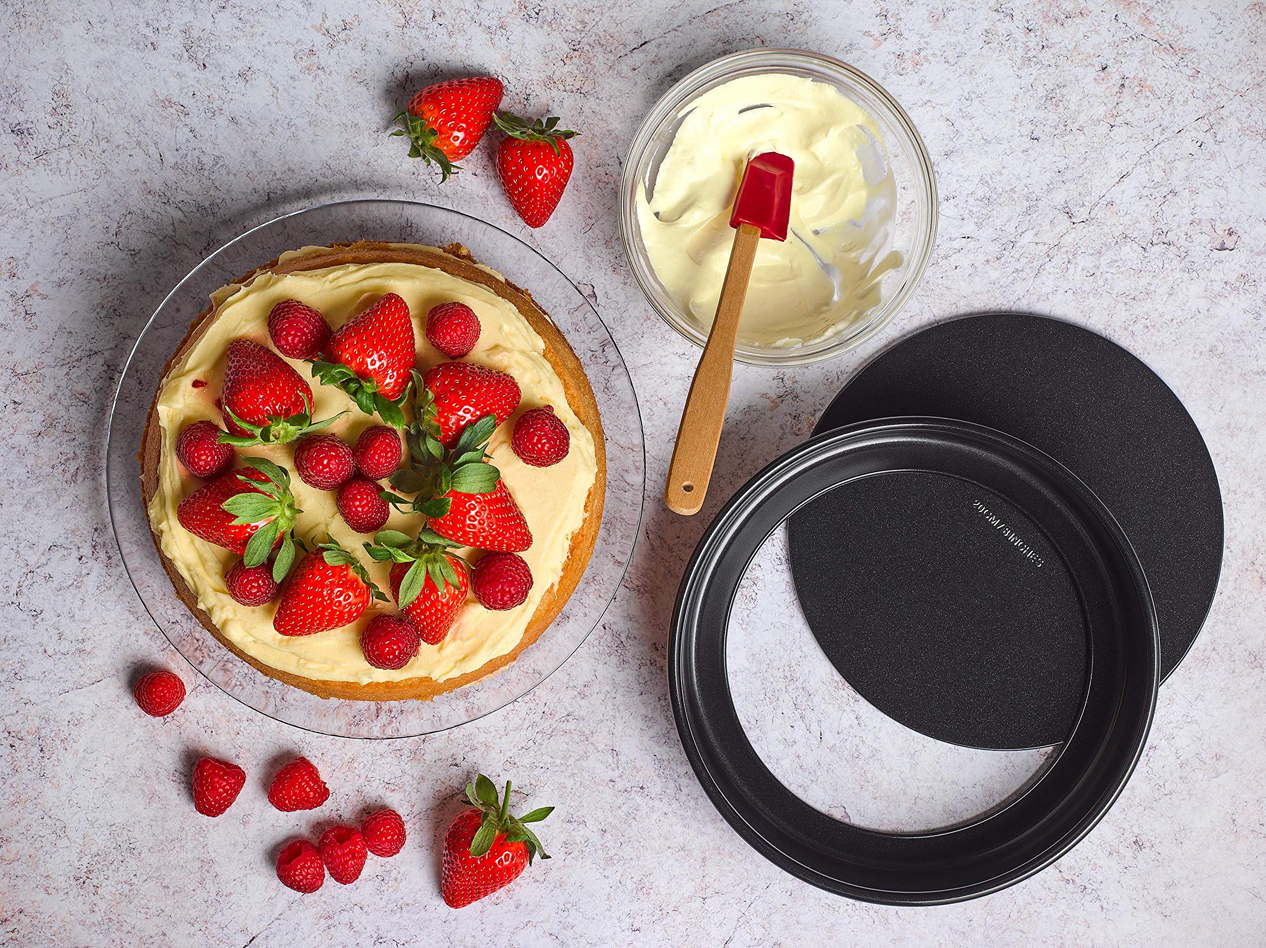 Non-Stick 8 Inch Sandwich Pan - Black Ceramic Coated Frying Pan for Grilled Cheese, Pancakes & Breakfast - Oven & Dishwasher Safe Cooking Pan for Kitchen & Camping
