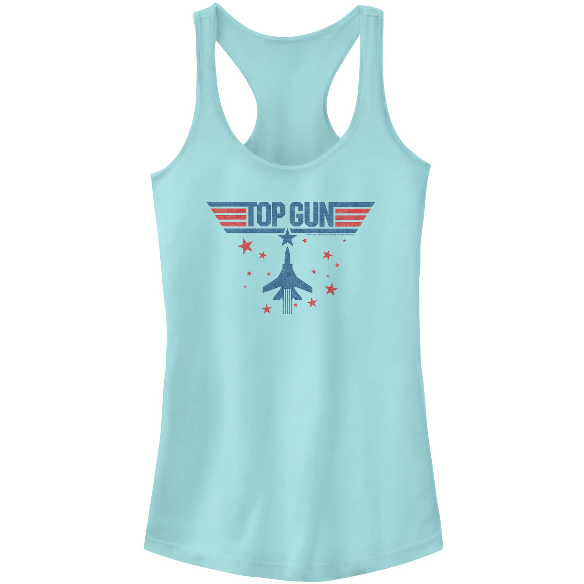 Patriotic Gun Print Women's Racerback Tank Top - Red White & Blue American Flag Design | Perfect for 4th of July, Summer Parties & Casual Wear