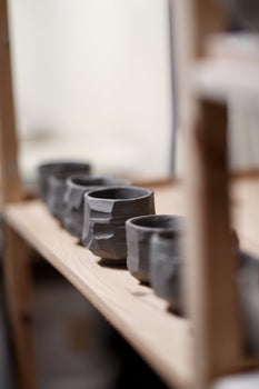 Handmade Kurinuki Ceramic Mug - Perfect for Coffee, Tea & Daily Use - Great Gift for Ceramic Lovers