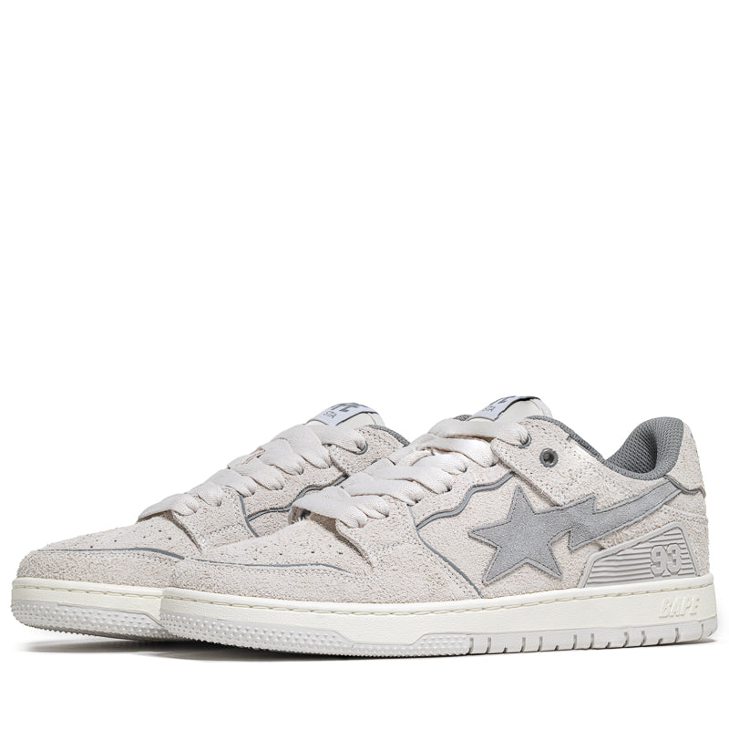 BAPE Sk8 Sta #3 Grey Sneakers - Stylish Skate Shoes for Men & Women | Perfect for Streetwear, Casual Outfits & Sneaker Collection