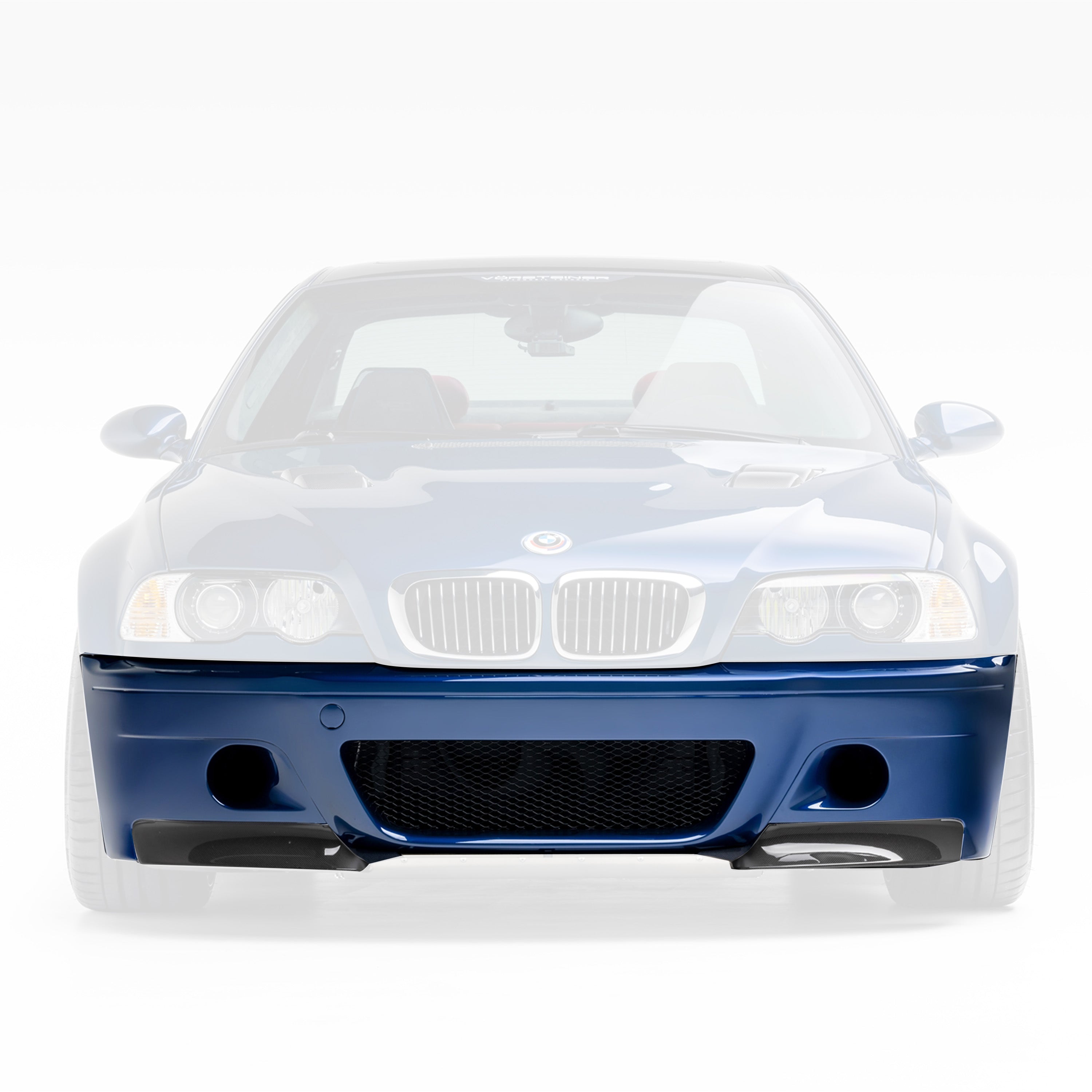 V20 Aero Front Bumper with 2-Piece Splitter - Carbon Fiber PP 1x1 Glossy Finish - V Style™ for Sports Cars & Performance Vehicles - Upgrade Your Ride for Track Days & Street Racing