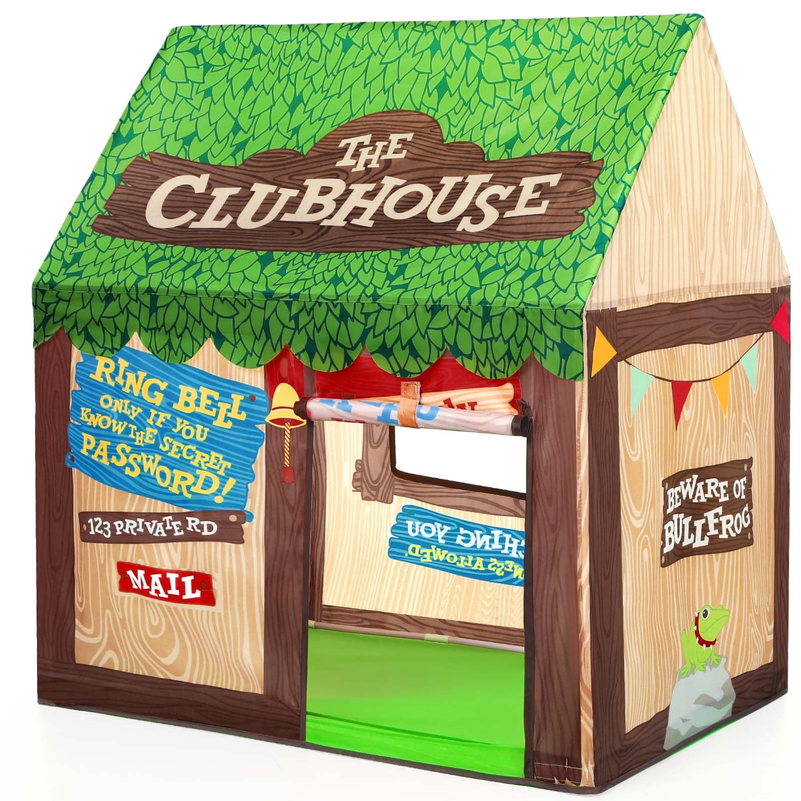 Kids Play Tent Indoor & Outdoor - SweHouse Clubhouse Tent with Roll-Up Door & Windows for Toddlers & Boys, Perfect for Birthday Gifts & Pretend Play Games (Ideal for Bedroom, Backyard, Camping & Playdates)