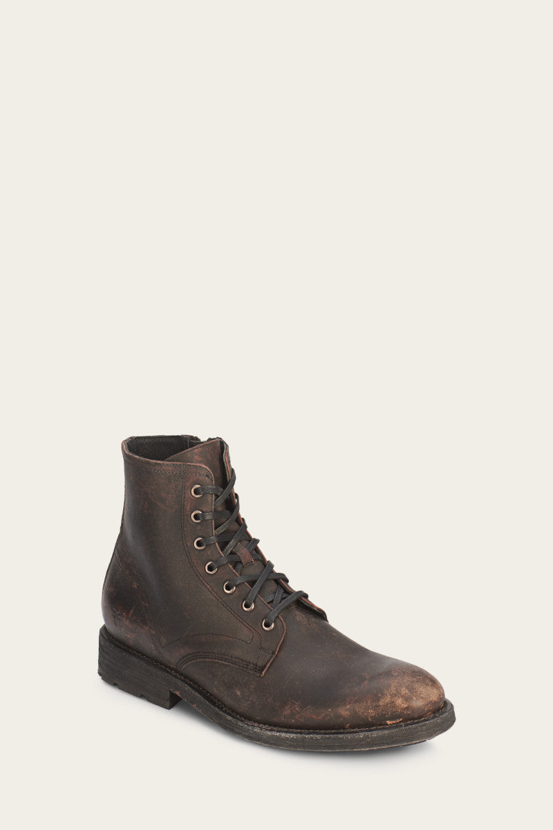 Vintage Black Bowery Lace Up Boots - Stylish Leather Ankle Boots for Women | Perfect for Casual Outfits, Office Wear & Date Nights