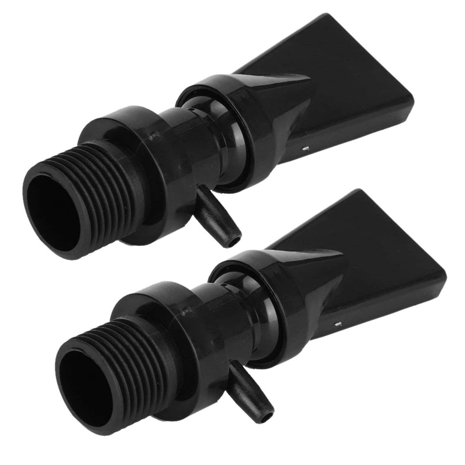 2PCS Aquarium Duckbill Nozzle - 360° Rotating Fish Tank Water Outlet with Aeration Port | Adjustable Flow Pipe Fitting for Freshwater & Saltwater Tanks | Perfect for Water Circulation and Oxygenation in Home Aquariums