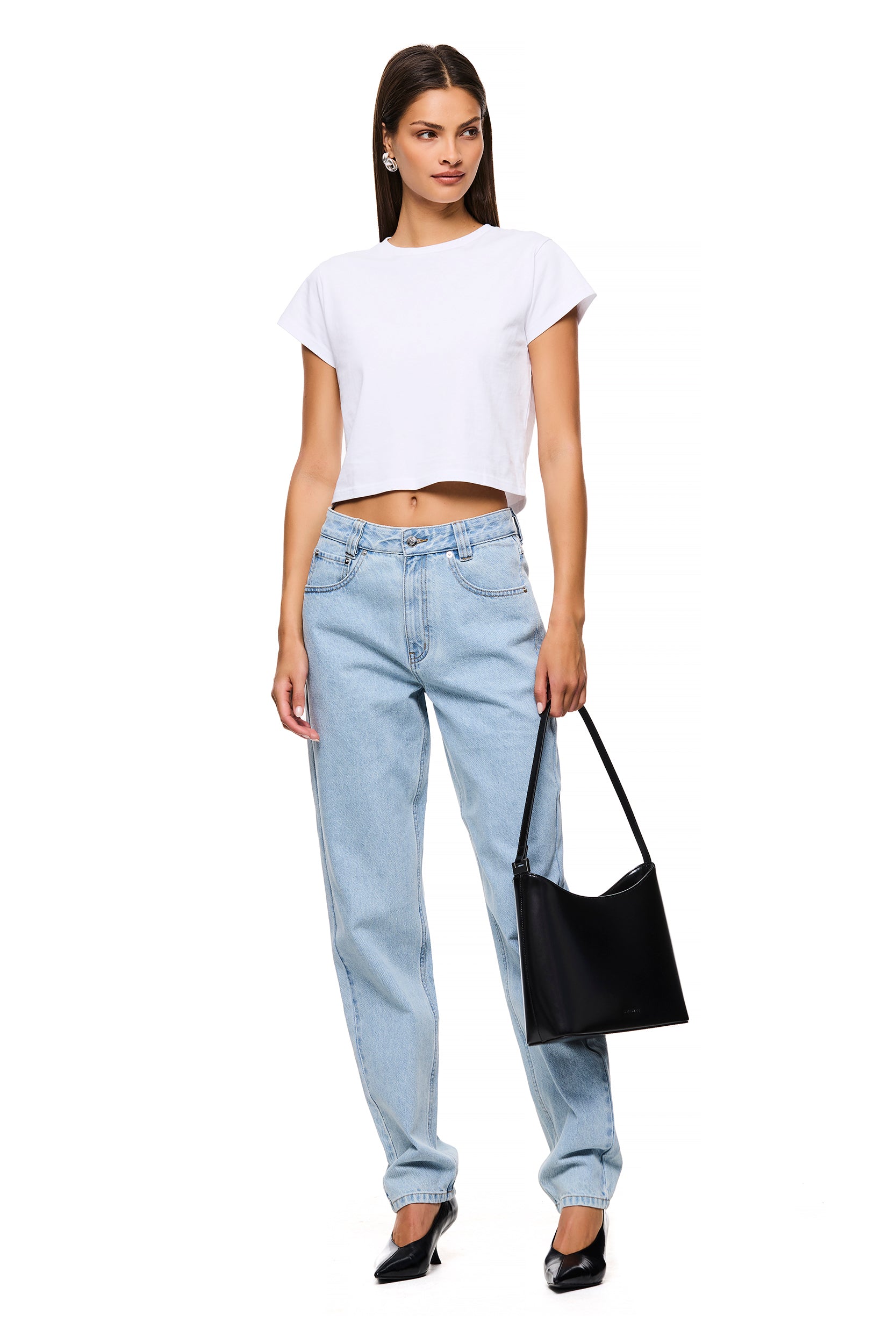 The Hudson Light Wash Jean - Women's High Waist Distressed Denim Jeans for Casual Wear & Everyday Outfits