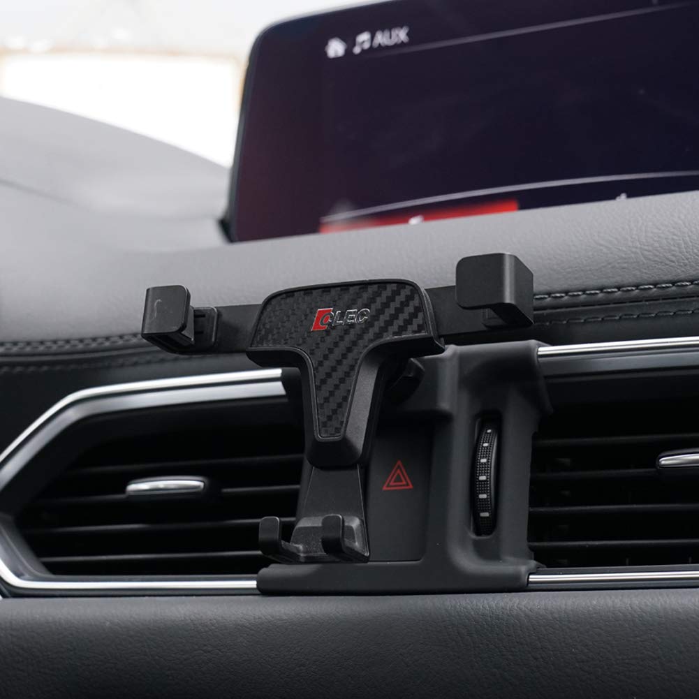 BEERTE Adjustable Air Vent Phone Mount for Mazda CX-5 2017-2025 | Universal Car Dashboard Cell Phone Holder | Carbon Fiber Gravity Phone Stand for All Smartphones (4-7 inches) | Perfect for GPS Navigation & Hands-Free Driving