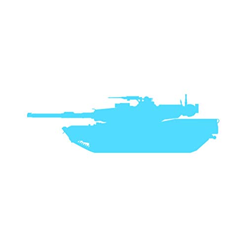 M1A1 Abrams Tank Sticker - High-Quality Die-Cut Vinyl Decal - Light Blue Military Vehicle Decoration (24