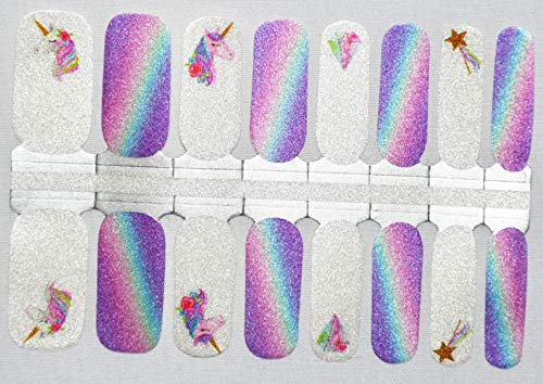 Rainbow Unicorn Nail Polish Wraps | Premium Nail Polish Strips | Easy DIY Nail Art for Home, Party & Special Occasions