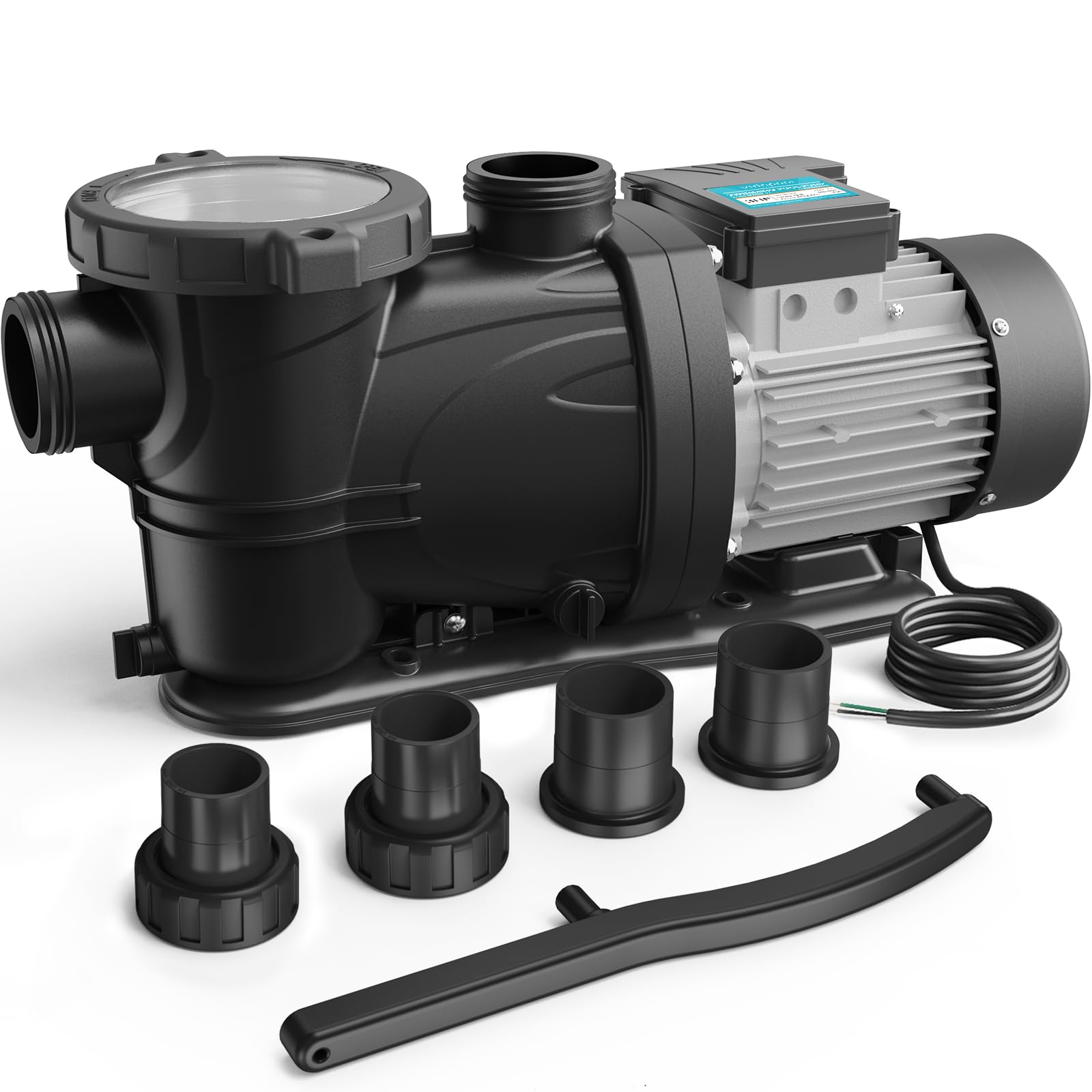 High Flow In-Ground & Above Ground Pool Pump - 3HP, 8964 GPH, 220V, Self-Priming, Single Speed | Perfect for Residential & Commercial Swimming Pools, Spas & Water Features