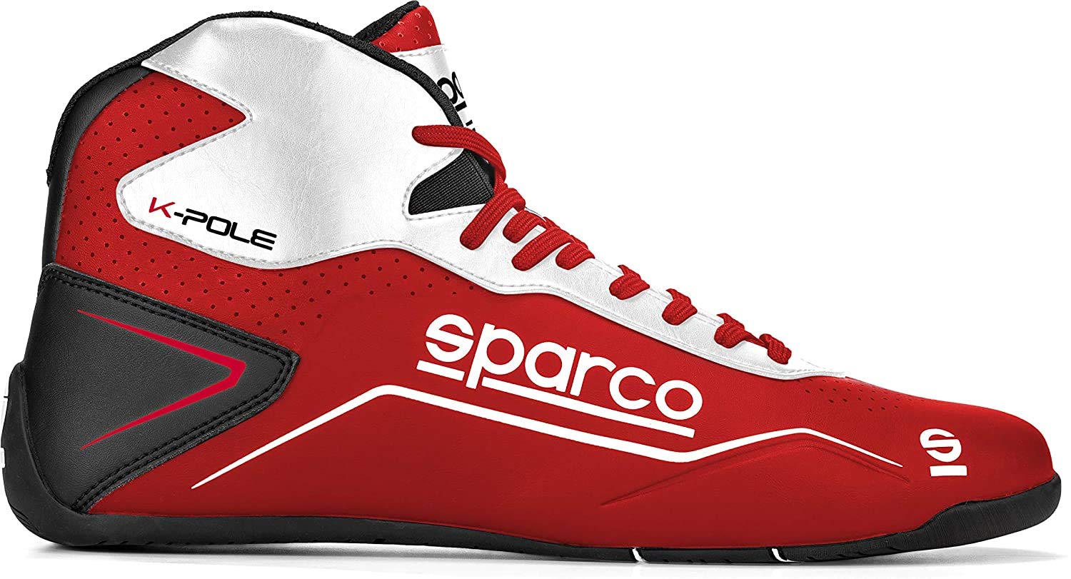 Sparco Men's ModernKart Racing Shoes K-Pole Size 47 Black/Blue - Lightweight Driving Shoes for Karting, Motorsports & Casual Wear