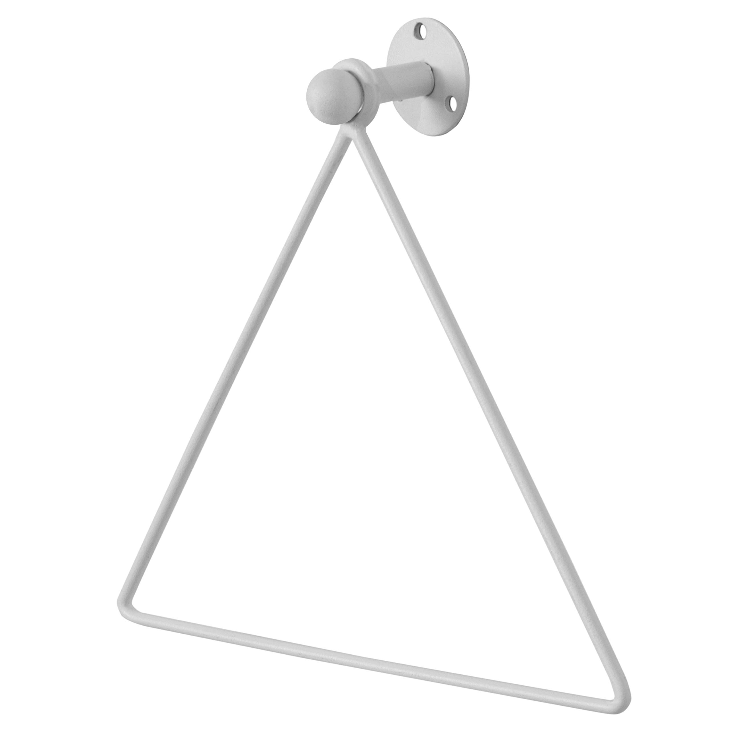 MyGift Matte Black Triangular Metal Hand Towel Holder - Wall Mounted Space-Saving Bathroom Organizer for Kitchen, Bath, Laundry Room - Easy Installation Rust-Resistant Design