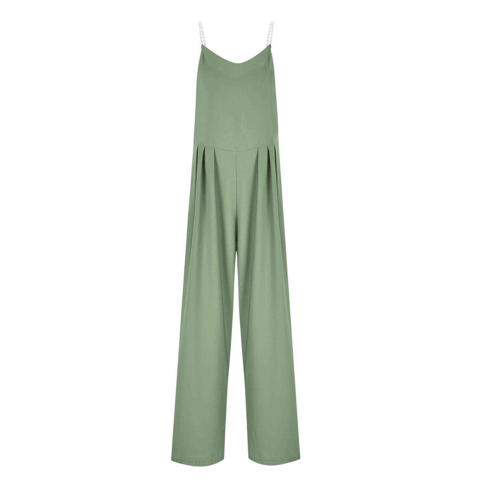 Aniywn Women's Jumpsuit - Elegant Sweetheart V-Neck High Waist Romper with Pearl Straps | Casual & Dressy Summer Outfit for Parties, Dates & Office Wear