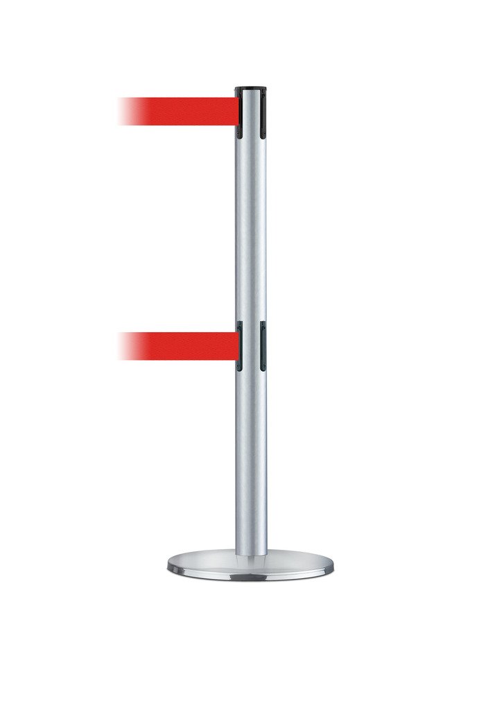 Retractable Barrier Post - Heavy Duty Safety Bollard for Crowd Control & Parking - Ideal for Warehouses, Events, and Construction Sites