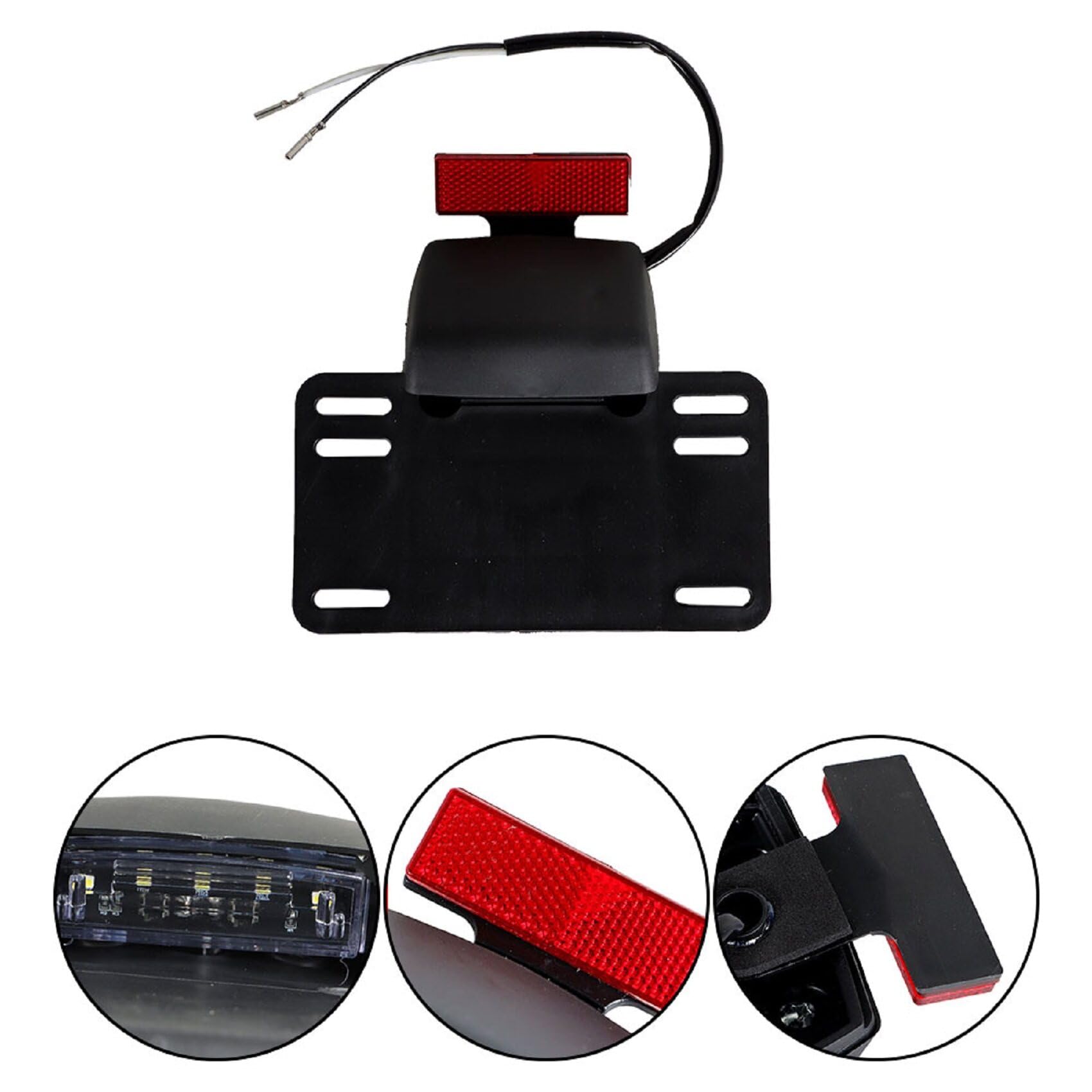 Black Motorcycle Rear Mudguard System with Lights - CVO Style Replacement for Harley Touring Electra Glide, Road Glide, Road King & Street Glide (2009-2013) | Fender Tail Light Assembly for Enhanced Visibility & Style