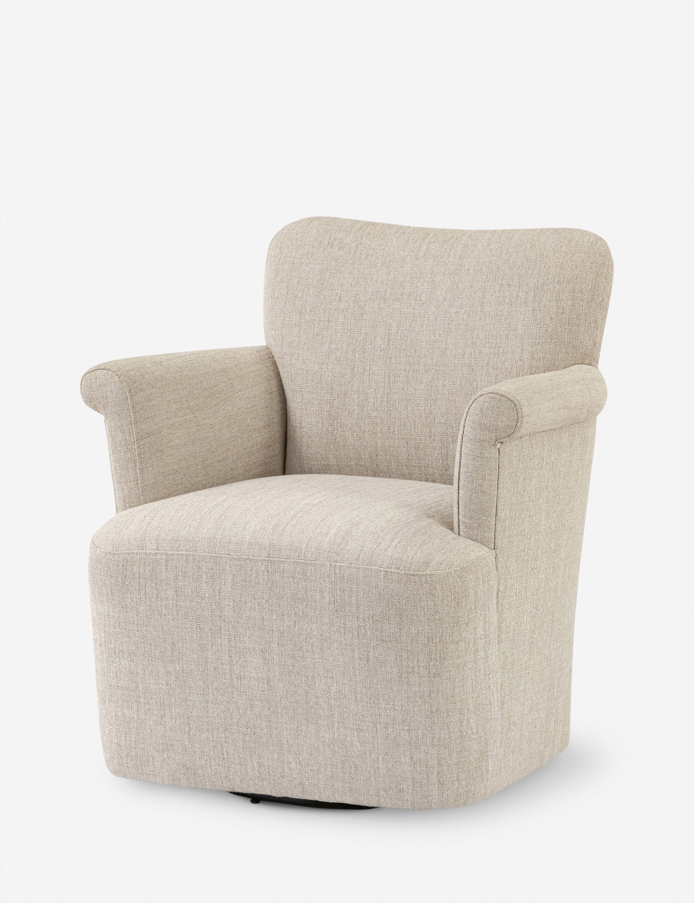 Amber Lewis x Four Hands Camellia Swivel Chair - Modern Rotating Accent Chair for Living Room, Bedroom, or Office