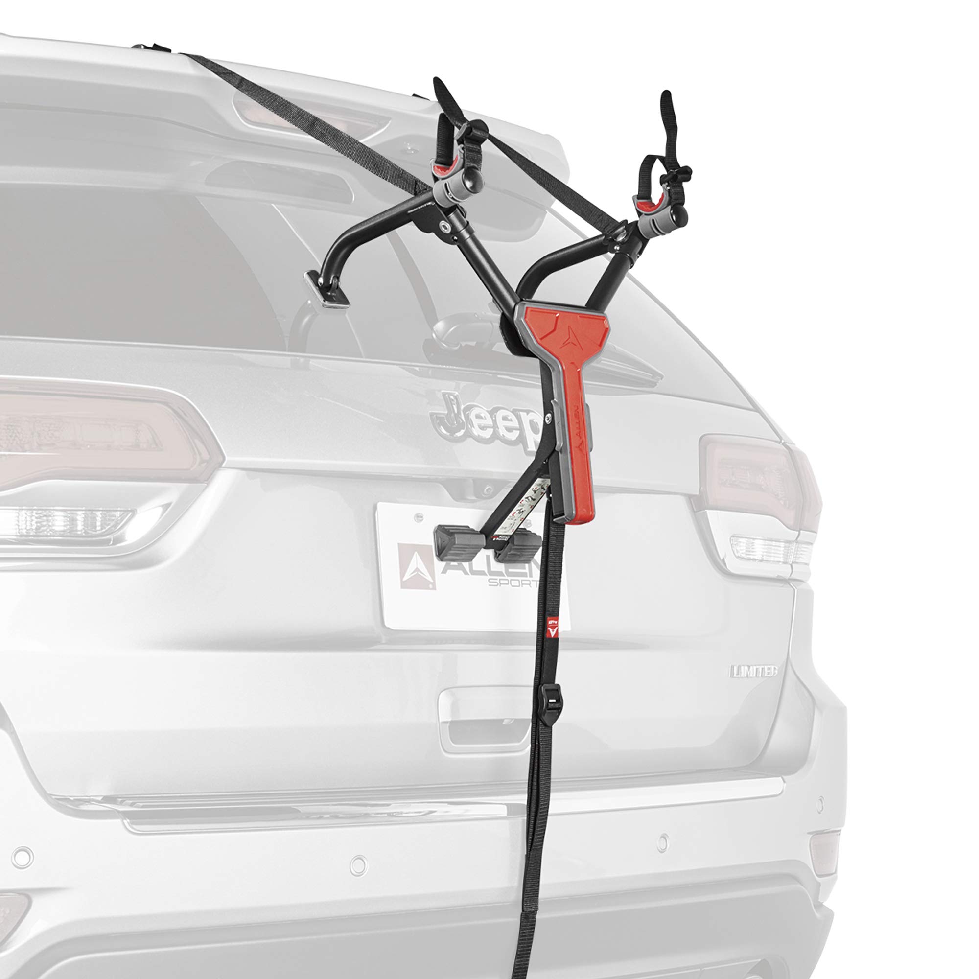Allen Sports Ultra Compact Folding 1-Bike Trunk Mount Rack - Model MT1-B Gray Powder Coated | Secure & Easy Bike Transport for Cars, SUVs & Road Trips