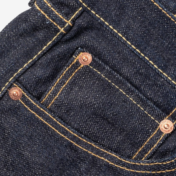IH 555S 18oz Vintage Selvedge Denim Super Slim Cut Jeans for Men - Indigo Raw Denim, High-Quality Japanese Selvedge, Skinny Fit - Perfect for Casual Wear, Street Style & Vintage Fashion