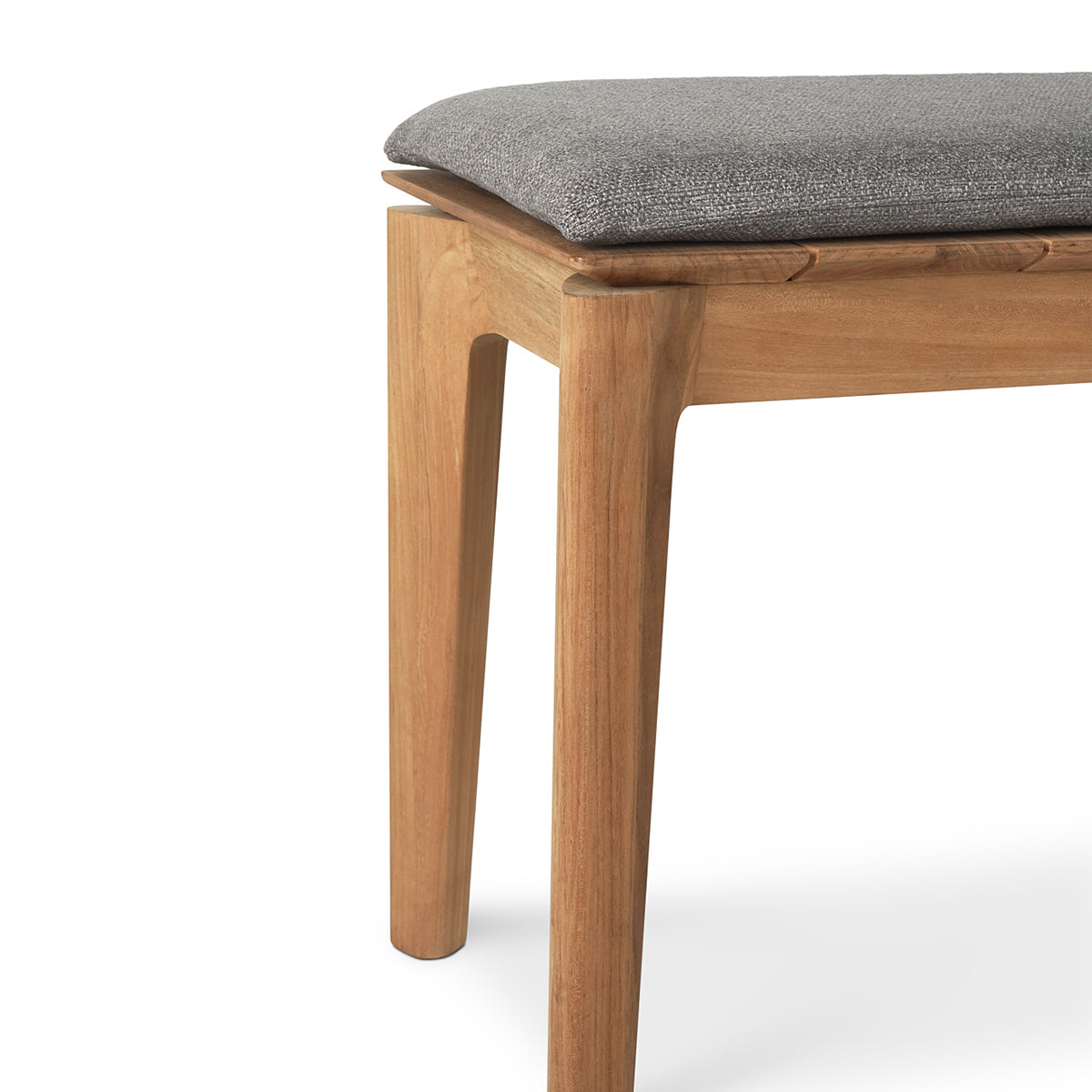 Premium Bok Outdoor Fabric 2-Seater Bench - Weather-Resistant Teak Frame with Mocha Cushions - Perfect for Patio, Garden, and Poolside Relaxation