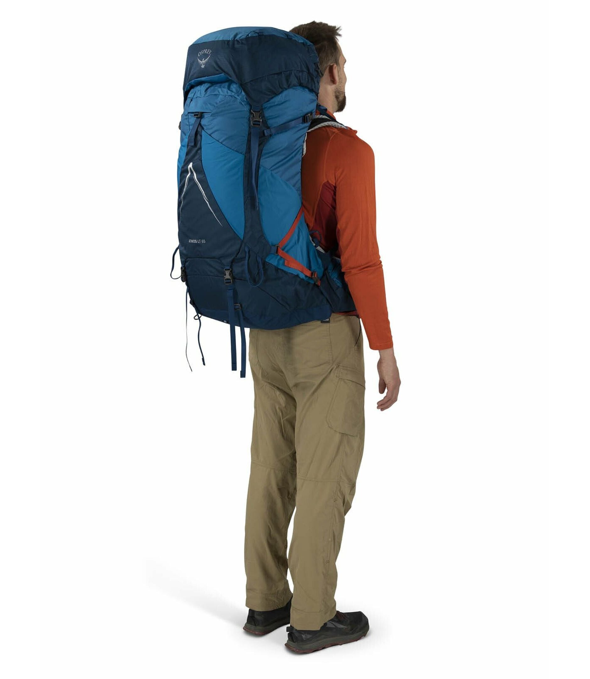 Osprey Men's Atmos AG LT 65 Backpack - Lightweight Hiking Pack for Outdoor Adventures, Camping & Travel