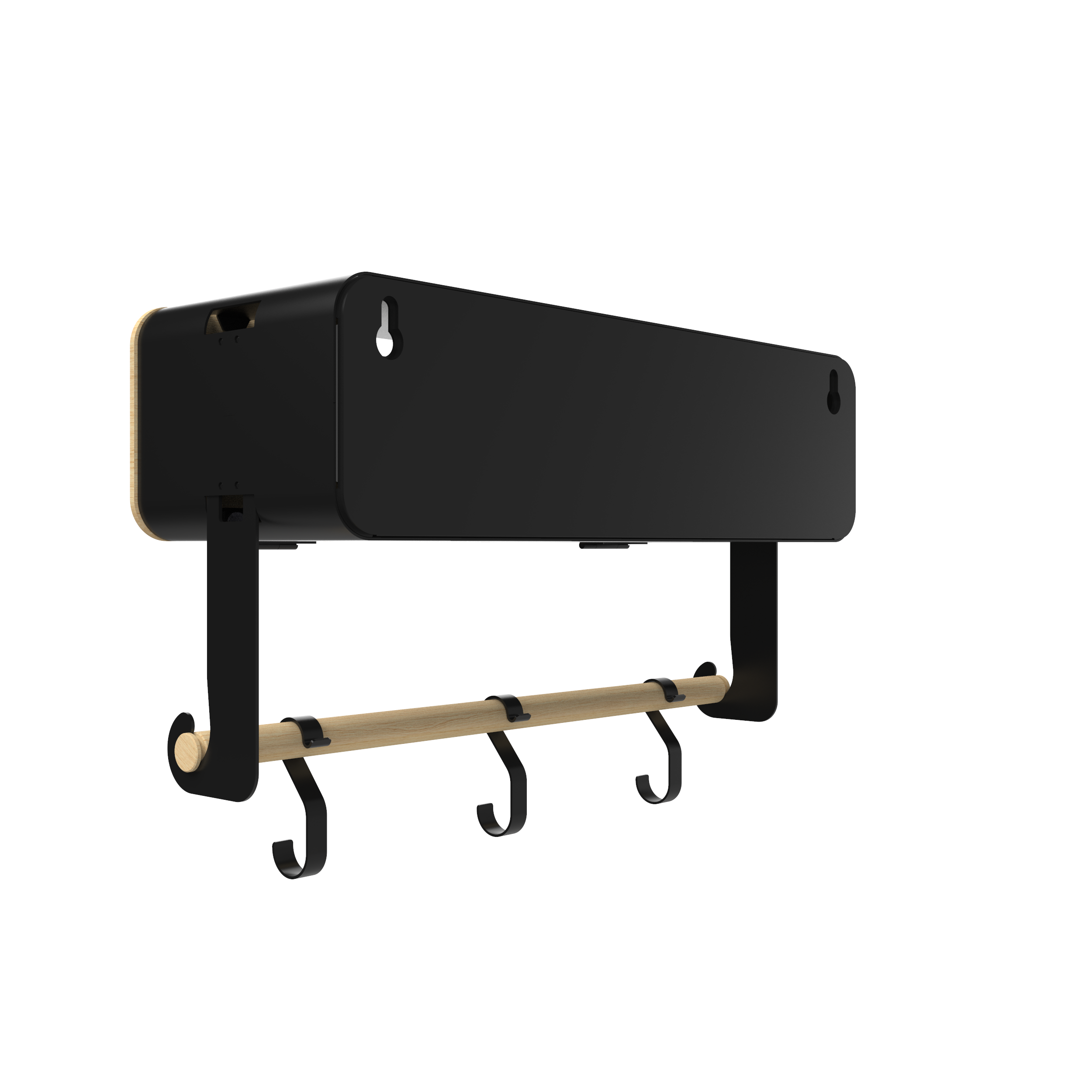 Magnetic Wall Mount Shelf with Door & Brackets - Space Saving Storage Organizer for Kitchen, Bathroom, Garage & Office
