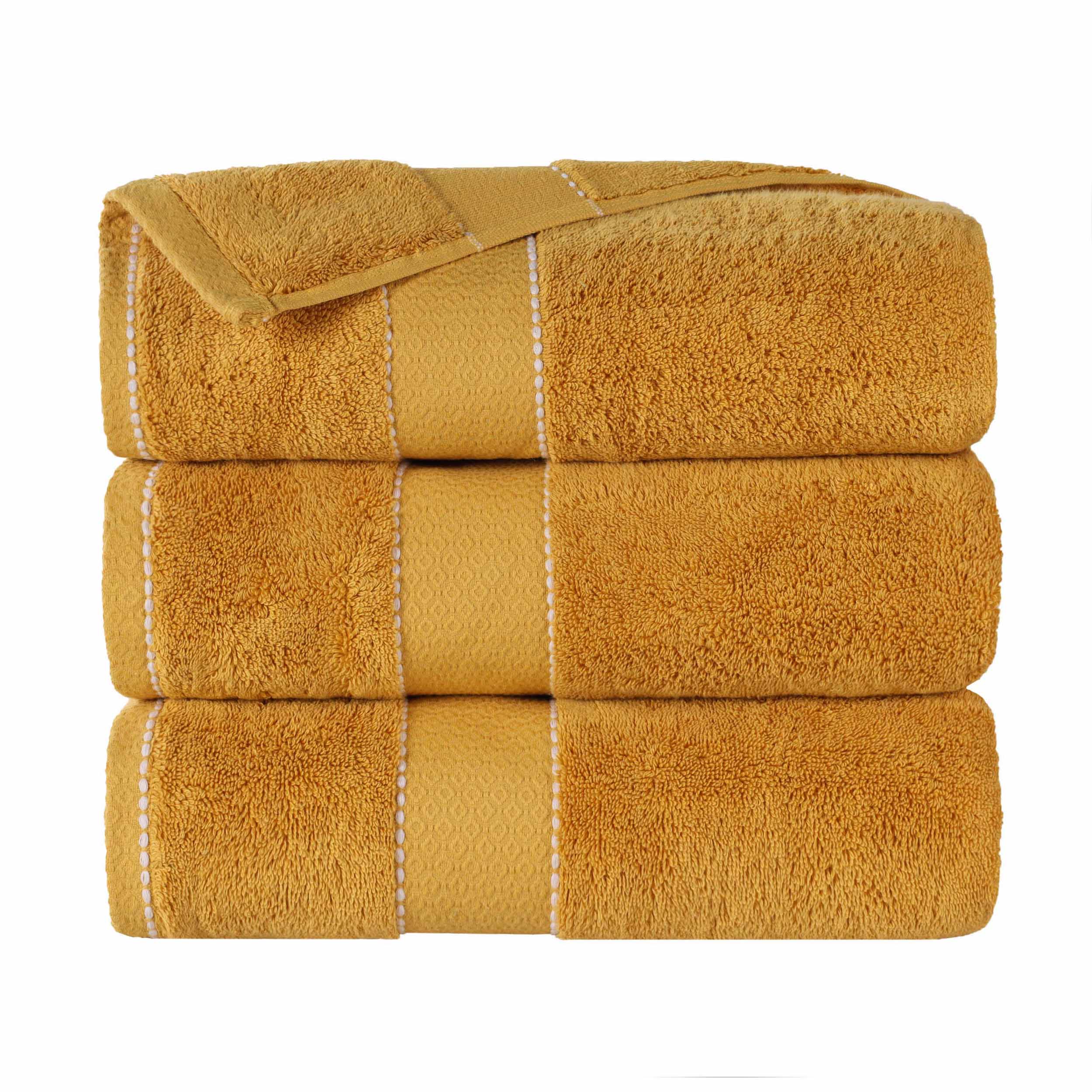 Premium Egyptian Giza Cotton Bath Towel Set of 3 - Ultra Soft & Highly Absorbent - Luxury Spa & Bathroom Essentials for Home & Hotel Use