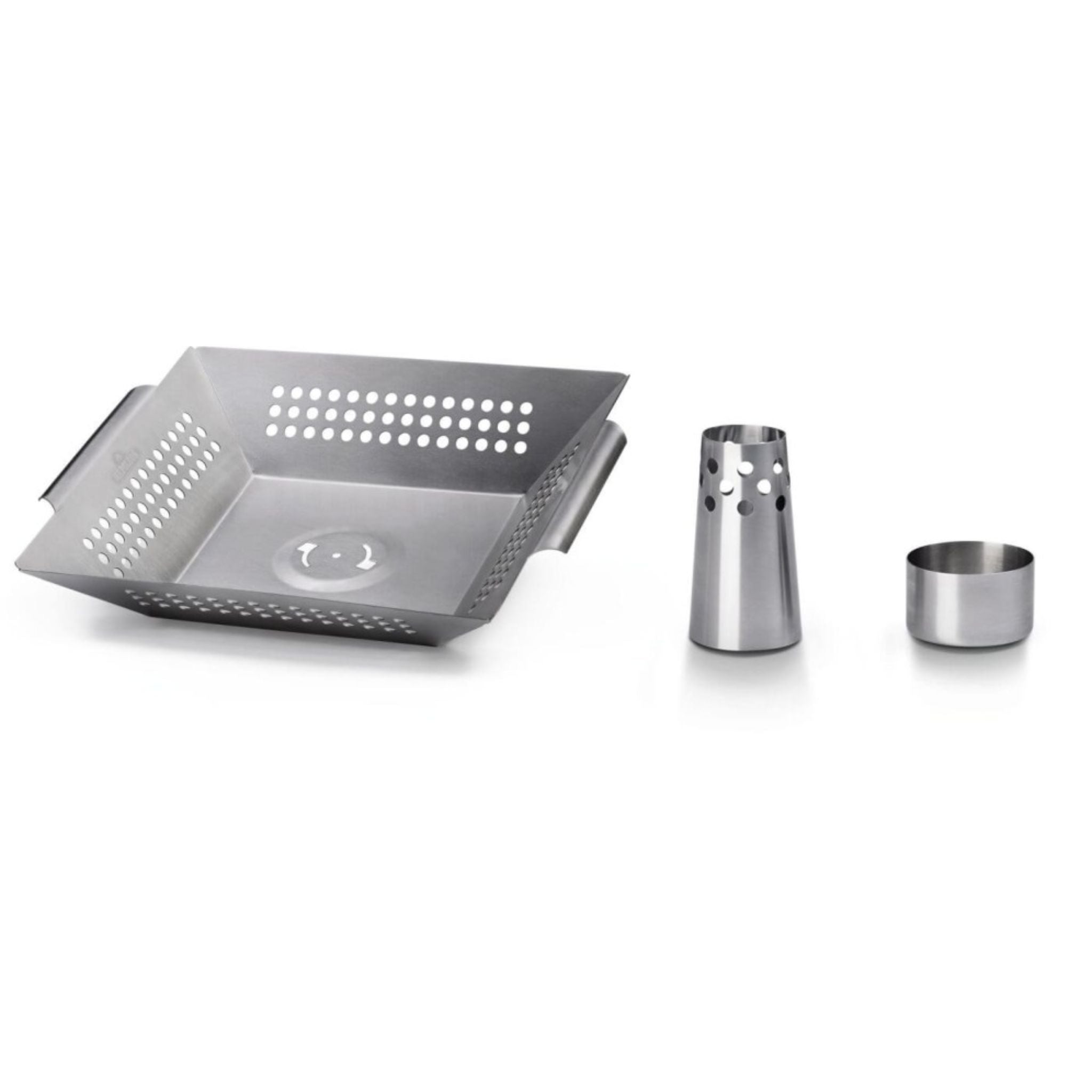 Napoleon 56024 Premium Stainless Steel Chicken Roaster & Wok Set - Perfect for Rotisserie Chicken, Stir-Fry & Outdoor Cooking | Durable & Easy to Clean
